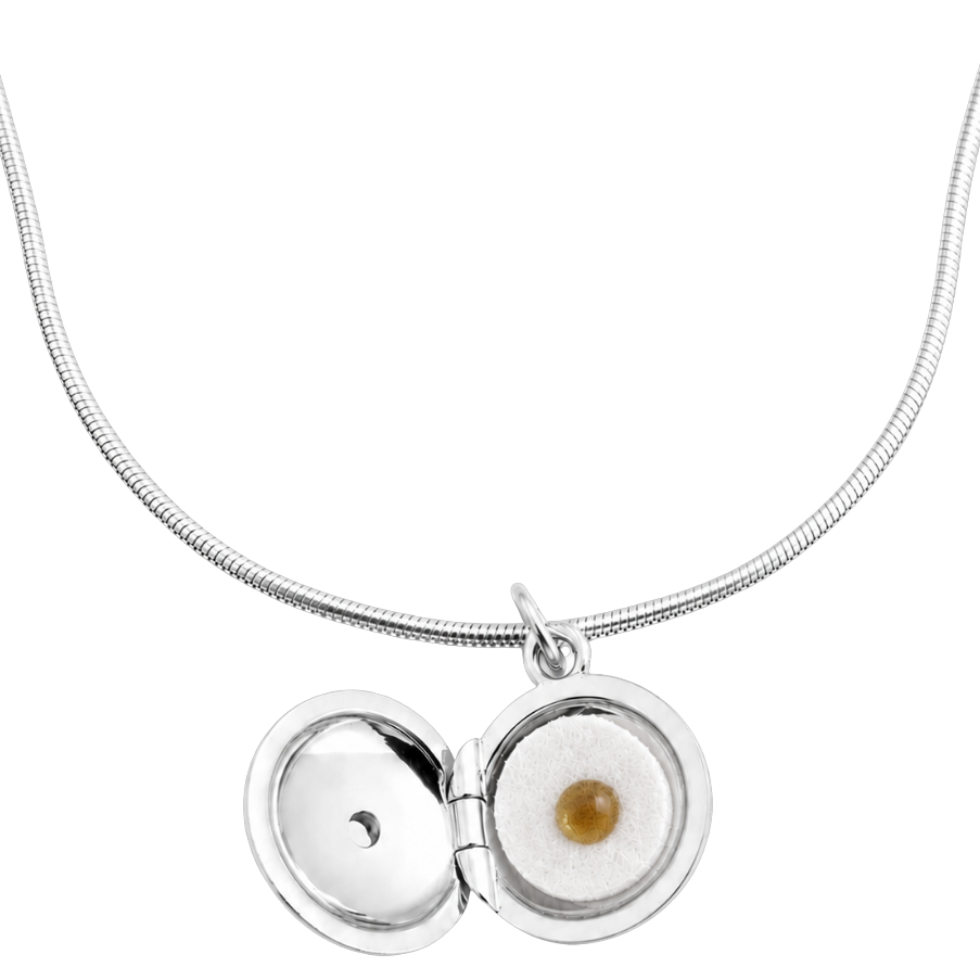 Locket with oil pad